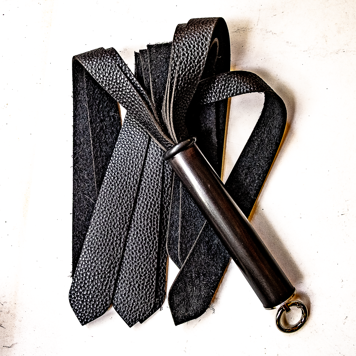 Mini/Leather Tie/Black 43cm/17" Mini-Lederflogger