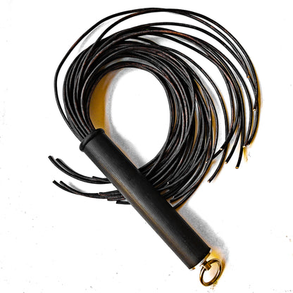 Spaghettoni/Sepia. 61cm/24" Leder-Flogger