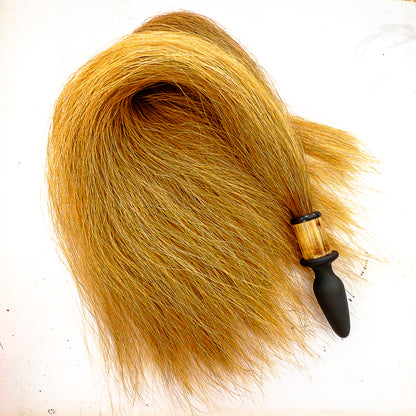 Pegasus/Ginger. Großer Anal-Plug mit echtem Rosshaar-Schweif