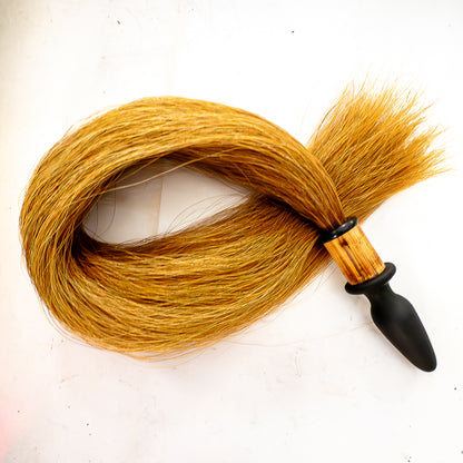 Pegasus/Ginger. Großer Anal-Plug mit echtem Rosshaar-Schweif