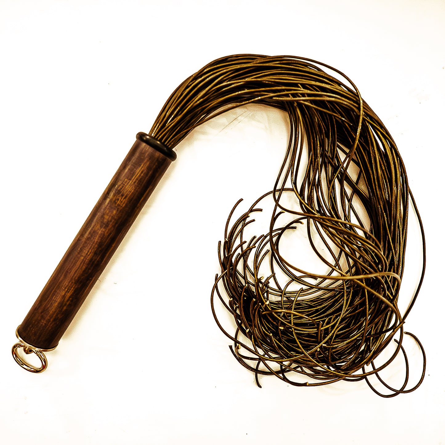 Spaghetti/Bronzo. 61cm/24" Leder-Flogger