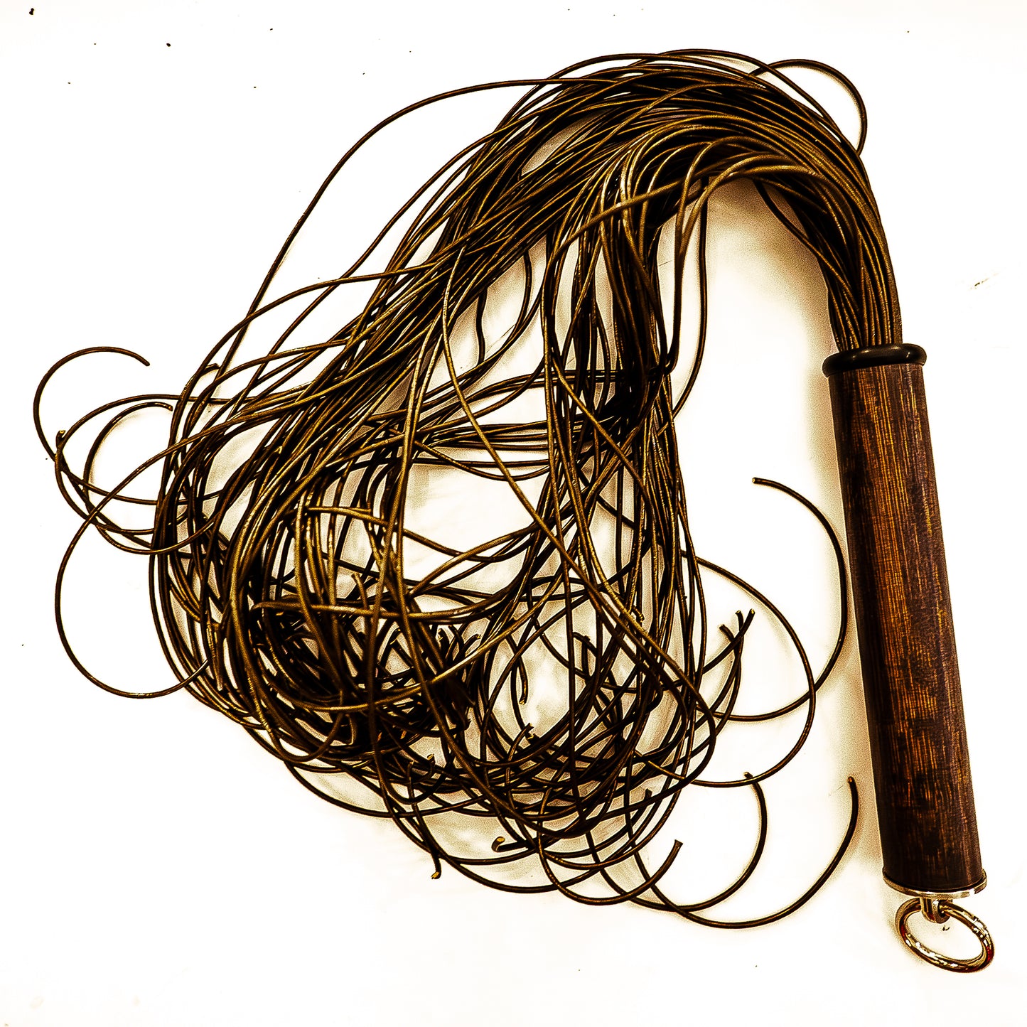 Spaghetti/Bronzo. 61cm/24" Leder-Flogger