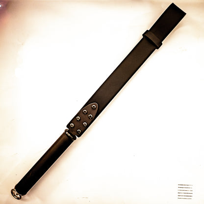 Vaters Gürtel / Schwarz/ohne Naht. Schlaufenpeitsche aus einem echten Gürtel 56cm/22"