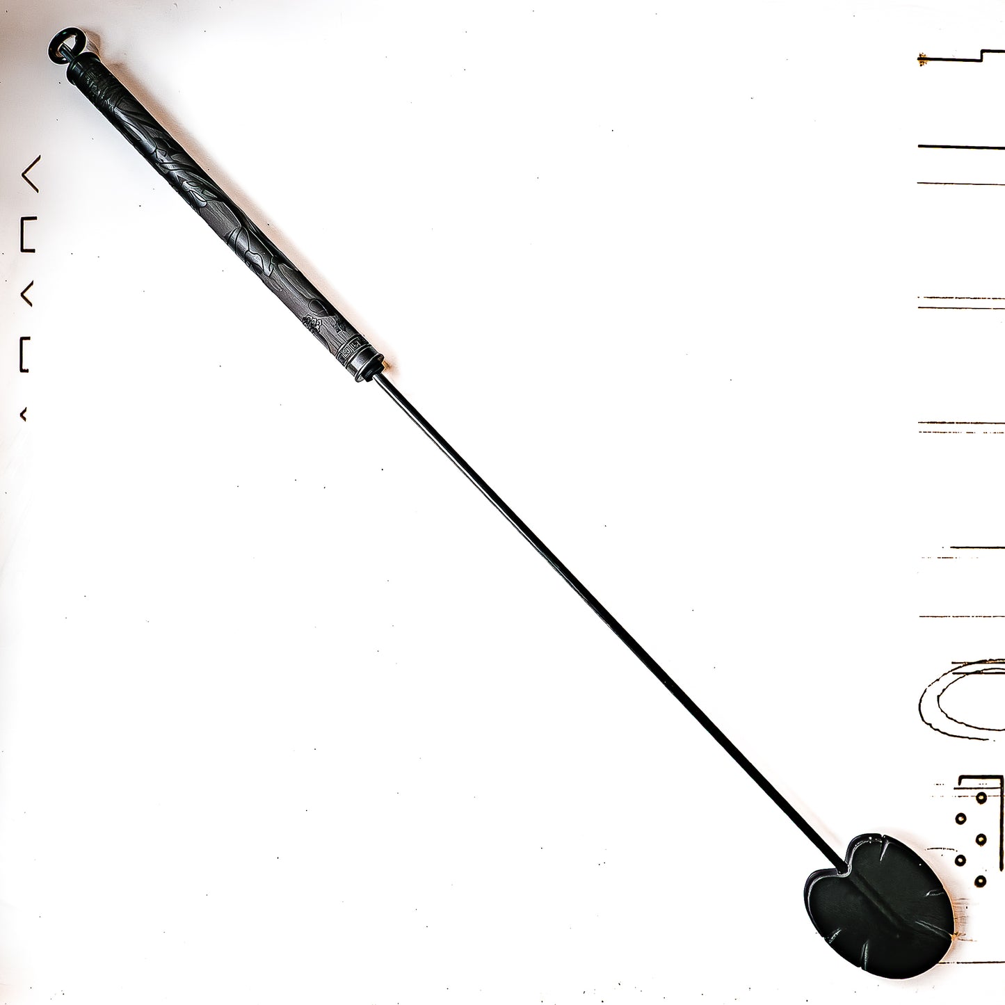 Lotus. 59cm/23" asiatische Carbon-Gerte mit Lotusmotiv.
